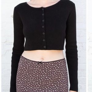 Brandy Melville Black Cropped Cardigan